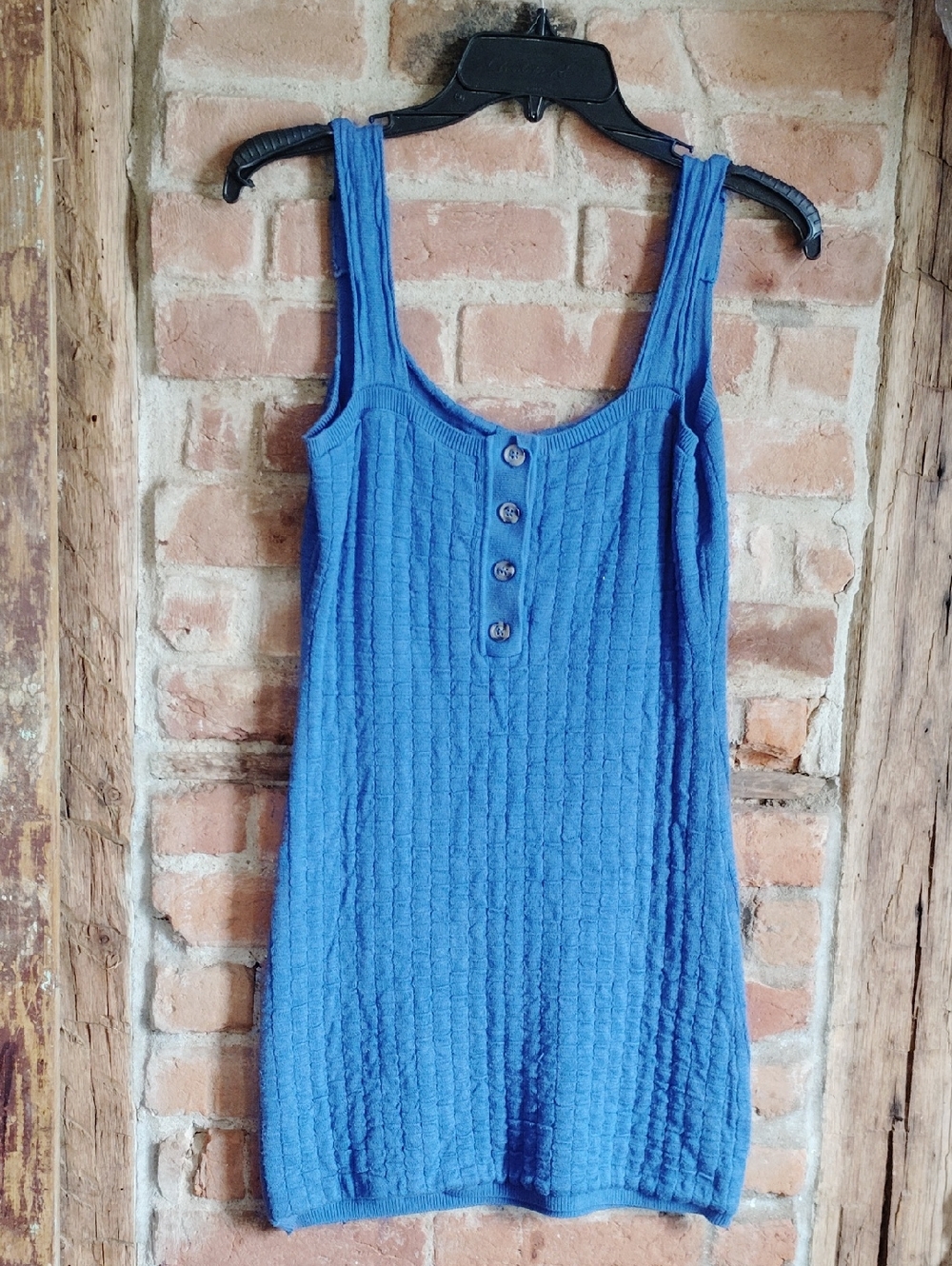Free People Beach Textured Sweater Dress Swim Coverup Sz M - Picture 3 of 3